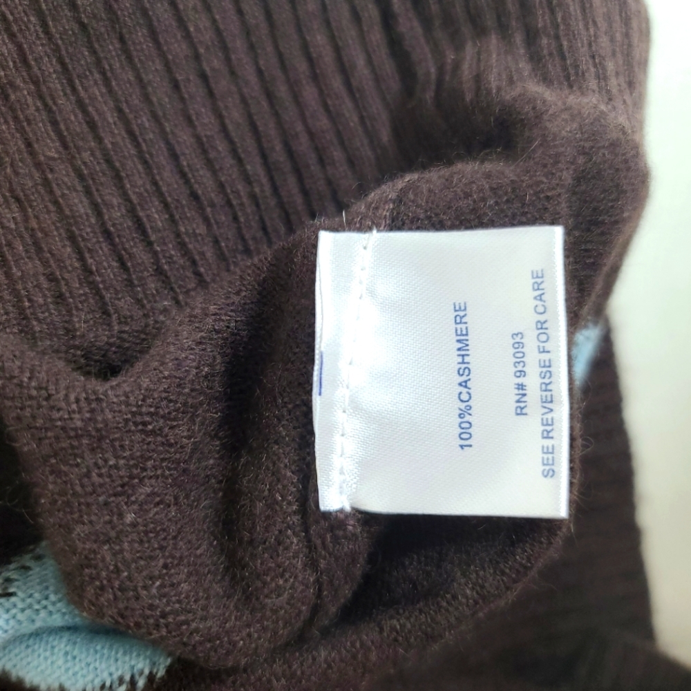 Tyler Boe Polka Dots Cashmere 100% Crewneck Sweater in Chocolate Brown - Picture 6 of 10